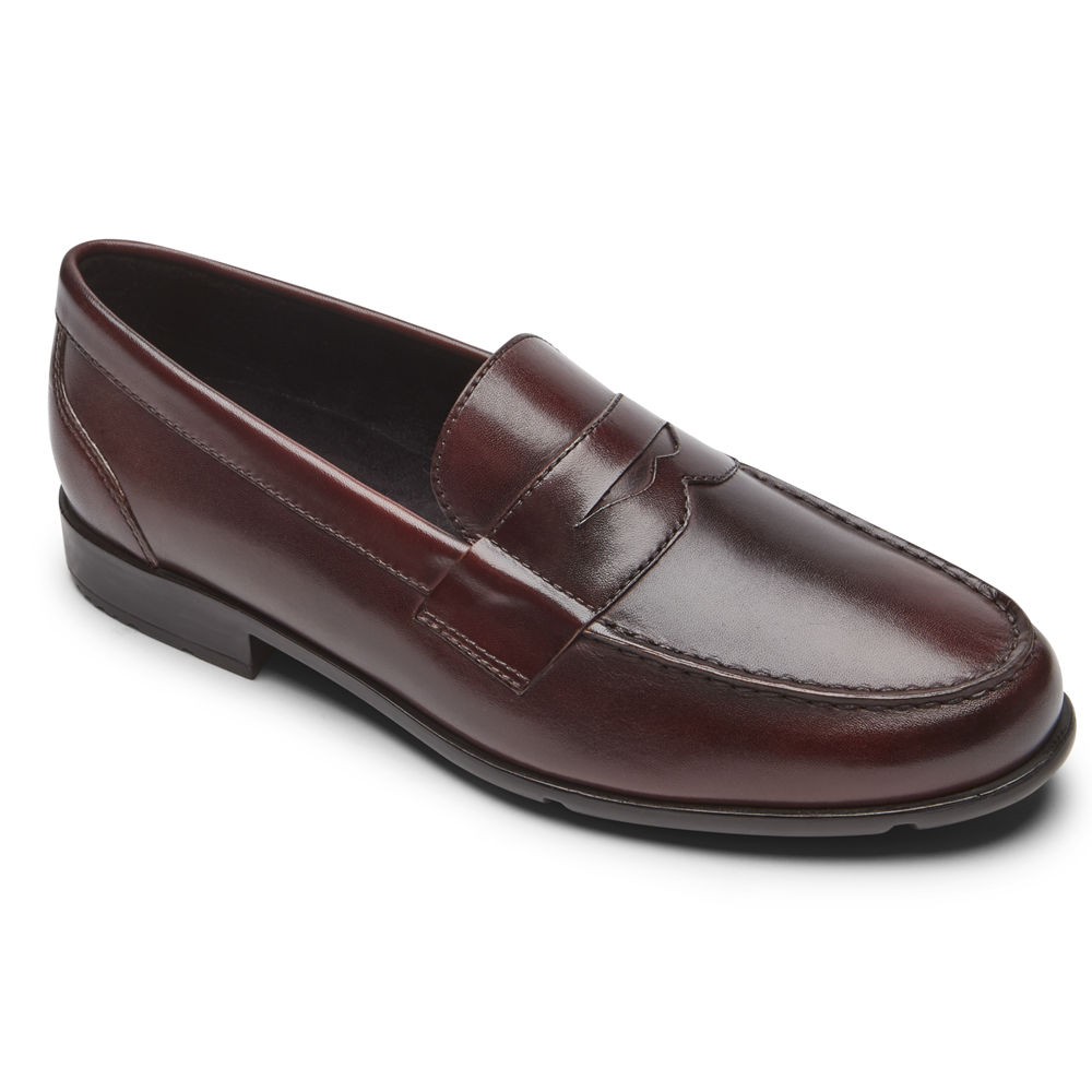 Rockport Singapore Mens Loafers - Classic Penny Dark Brown - QT1253896